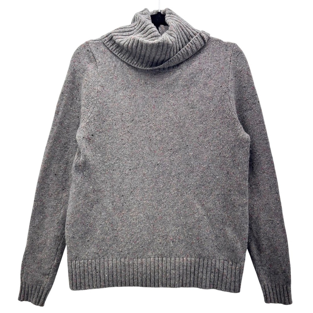 J‎ Crew Lambswool Turtleneck Sweater Gray Medium